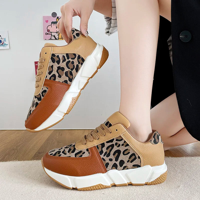 Sheena | Low-Top Leopard Sneakers