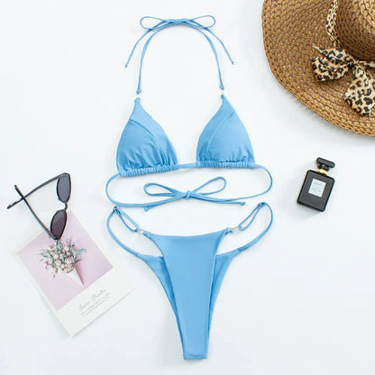 Solid Color Micro Bikini