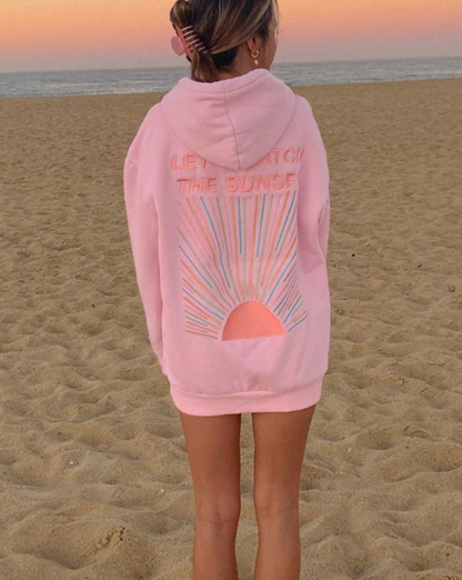 Katie -  Stylish Hoodie "Lets watch the sunset"