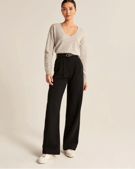 Hannah Wide-Leg Tailored Trousers