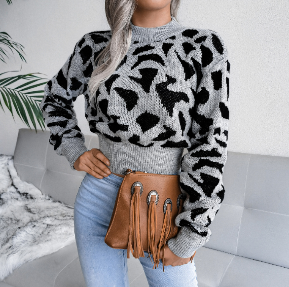 Page Leopard Pattern Sweater