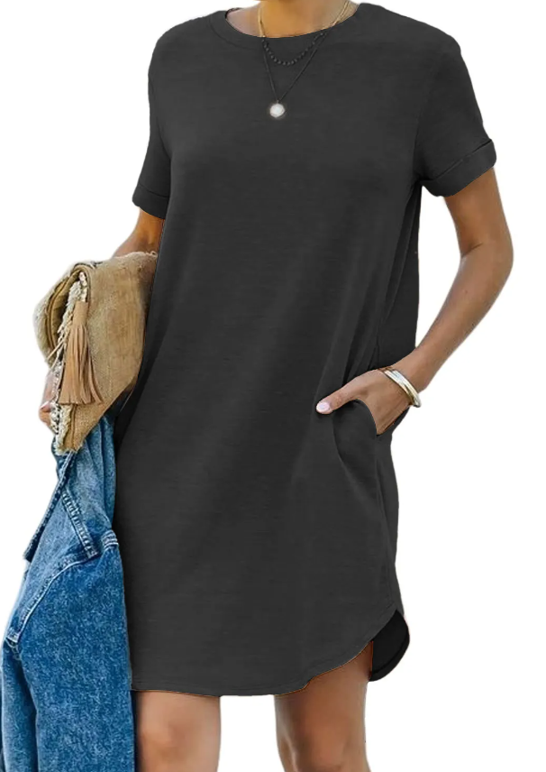 Noel™ | Short Sleeve T Shirt Dress