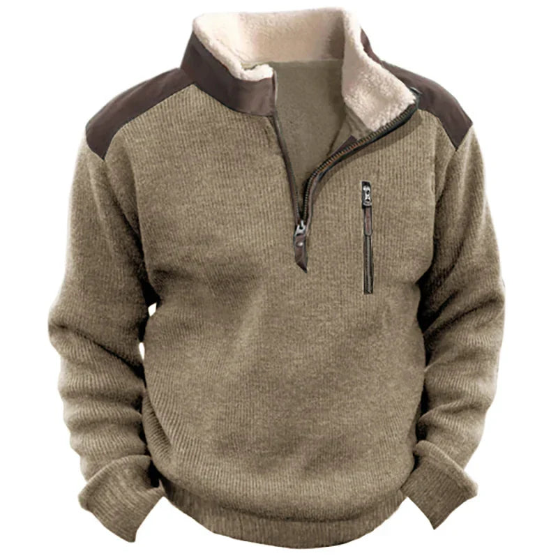 Gavin™ - Men's Ribbed Quarter Zip Sweater