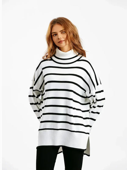 Belle Striped Turtleneck Pullover