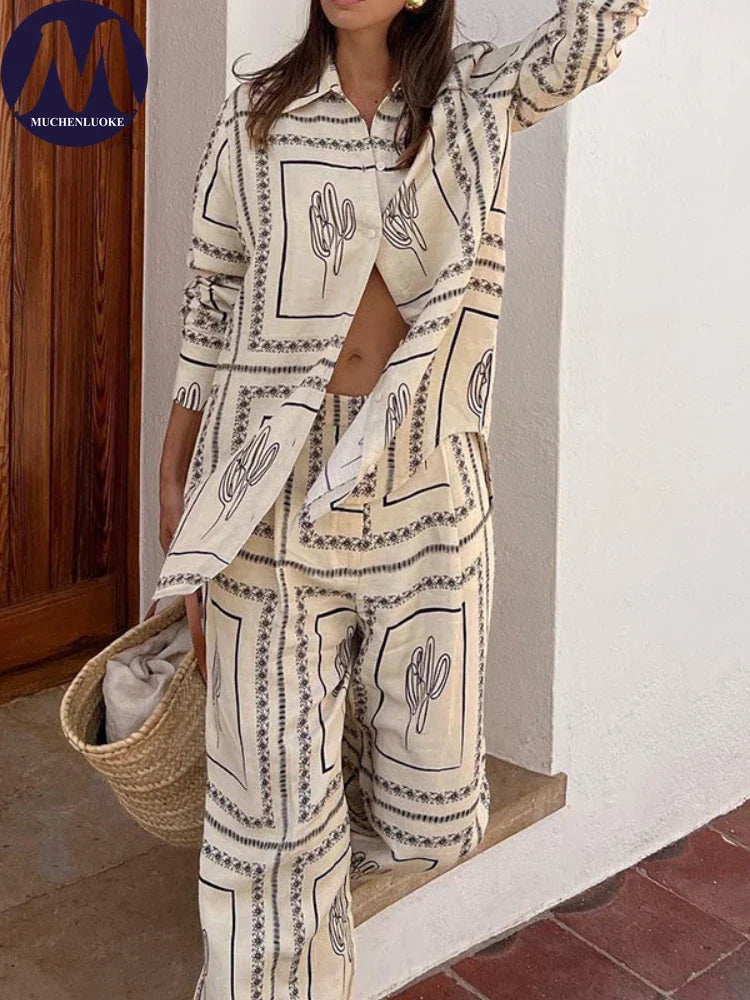 Printed two-piece set