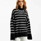 Belle Striped Turtleneck Pullover