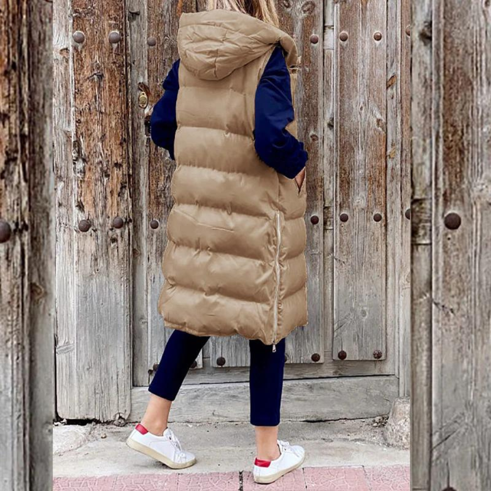 Aspen - Sleeveless Long Puffer Jacket