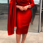 Elegant Ruched Side Draped Dress