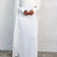 Elegant Drape Sleeve Ruched Maxi Dress