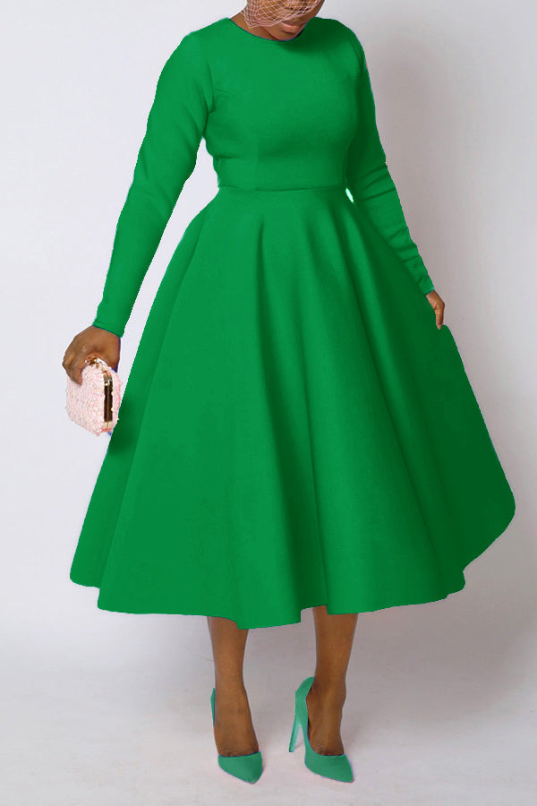 So Elegant Swing Midi Dress