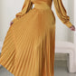 Giving Classy Satin Pleated Maxi Dress