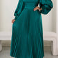 Giving Classy Satin Pleated Maxi Dress