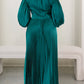 Giving Classy Satin Pleated Maxi Dress