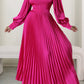 Giving Classy Satin Pleated Maxi Dress