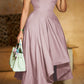 Elegant Asymmetrical Hem A-line Dress