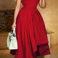 Elegant Asymmetrical Hem A-line Dress