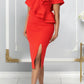 Gorgeous Layered Ruffle Split Party Dress