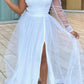 Elegant One Shoulder Pleated Oversized Dress