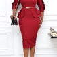 Ruffle Sleeve Belted Dress