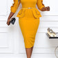 Ruffle Sleeve Belted Dress