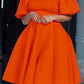 Elegant Puff Sleeve A-line Dress