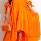 Stylish Off Shoulder Ruffle Hem Maxi Dress