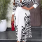 Stylish Zebra Print Blouse & Skirt Set