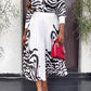 Stylish Zebra Print Blouse & Skirt Set