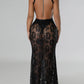 See-Through Lace Halterneck Dress