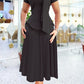 Elegant Ruched Tie Front Top & Skirt Set