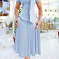 Elegant Ruched Tie Front Top & Skirt Set