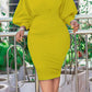 Temperament Slim Office Lady Midi Dress