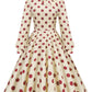 Polka Dot Bowknot Swing Dress