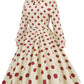 Polka Dot Bowknot Swing Dress