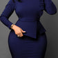 Elegant Frill Trim Bodycon Dress