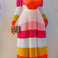 Mock Neck Colorblock Top & Pleated Skirt Set