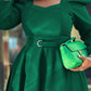 Elegant Sweetheart Collar Gigot Sleeve Dress