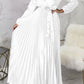 Elegant V-Neck Pleated Maxi Dress