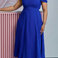 Elegant Ruched Sleeve Midi Dress