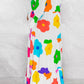 Stylish Allover Print Ruffle Hem Maxi Dress