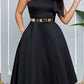 Elegant Bow Solid A-line Dress