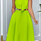 Elegant Bow Solid A-line Dress