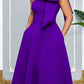 Elegant Bow Solid A-line Dress