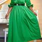 Stunning Flounce Sleeve Frilled Belted Dress