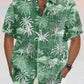 Hawaiian Style Printed Cotton Linen Shirt