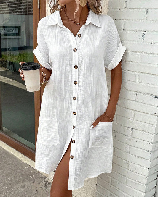 Melsie Comfortable Shirt Dress