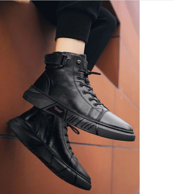 Men's Casual Versatile Genuine Leather Ankle Boots