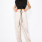 MAVEY SATIN CARGO PANTS