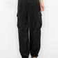 MAVEY SATIN CARGO PANTS