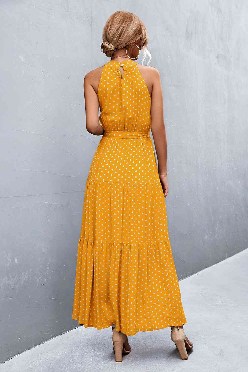 NADIA FLORAL TIE WAIST MAXI DRESS